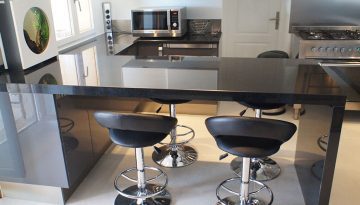 Kitchen Countertop in Black Granite